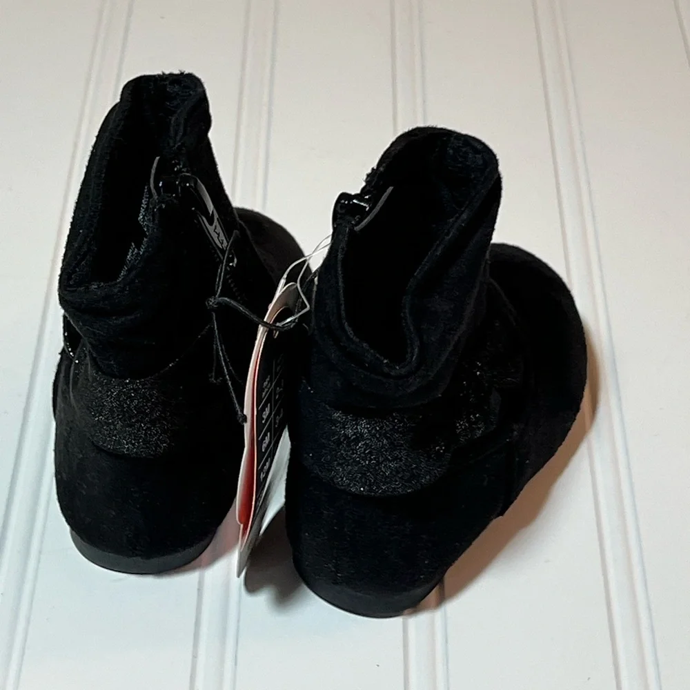 Wonder Nation Black Baby Kids Boots Size 3 NWT